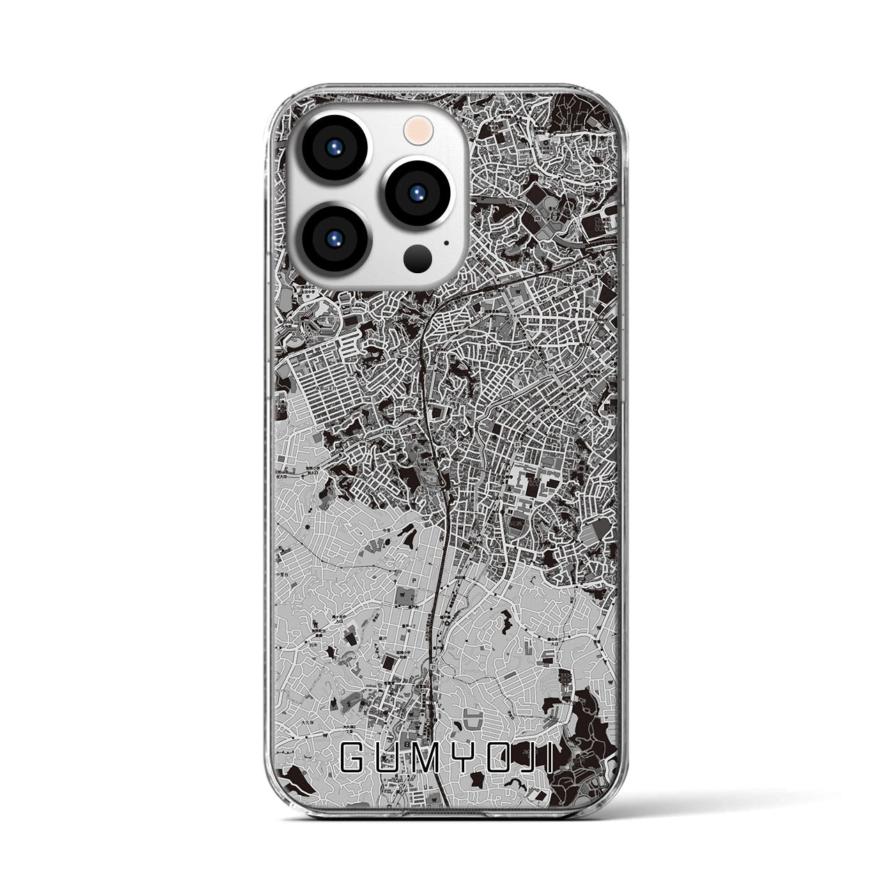 【弘明寺(神奈川県)】地図柄iPhoneケース(クリアタイプ)