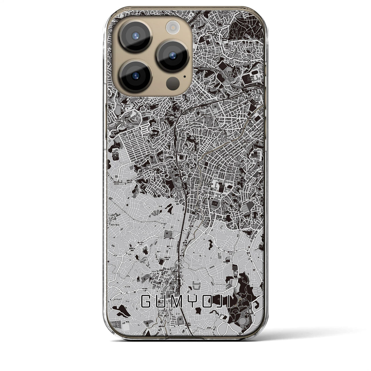 【弘明寺(神奈川県)】地図柄iPhoneケース(クリアタイプ)