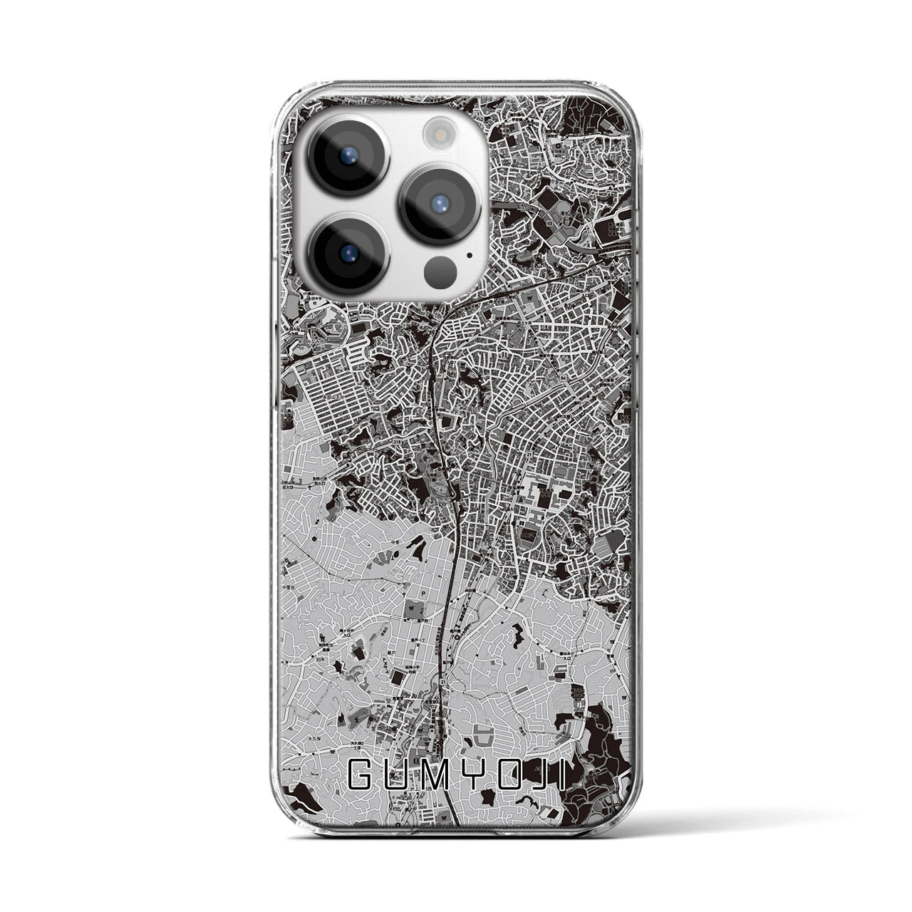 【弘明寺(神奈川県)】地図柄iPhoneケース(クリアタイプ)