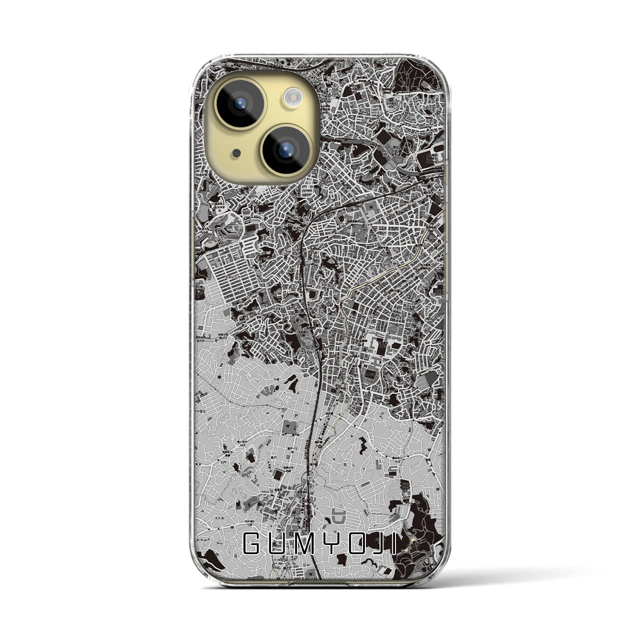 【弘明寺(神奈川県)】地図柄iPhoneケース(クリアタイプ)