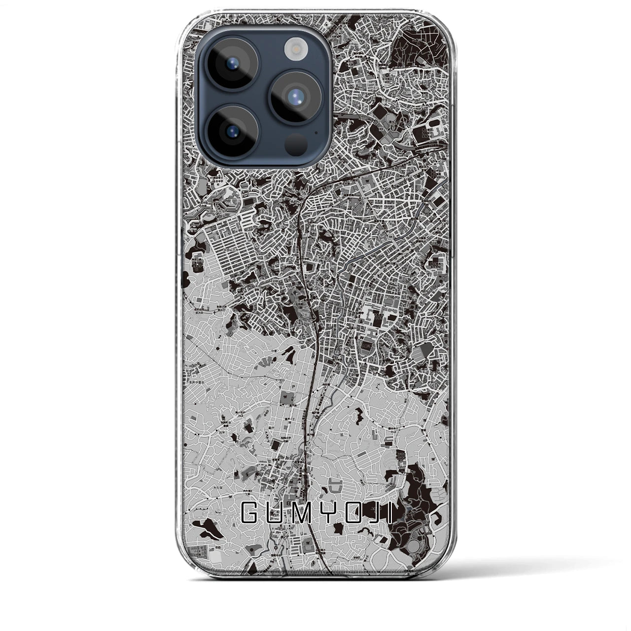 【弘明寺(神奈川県)】地図柄iPhoneケース(クリアタイプ)