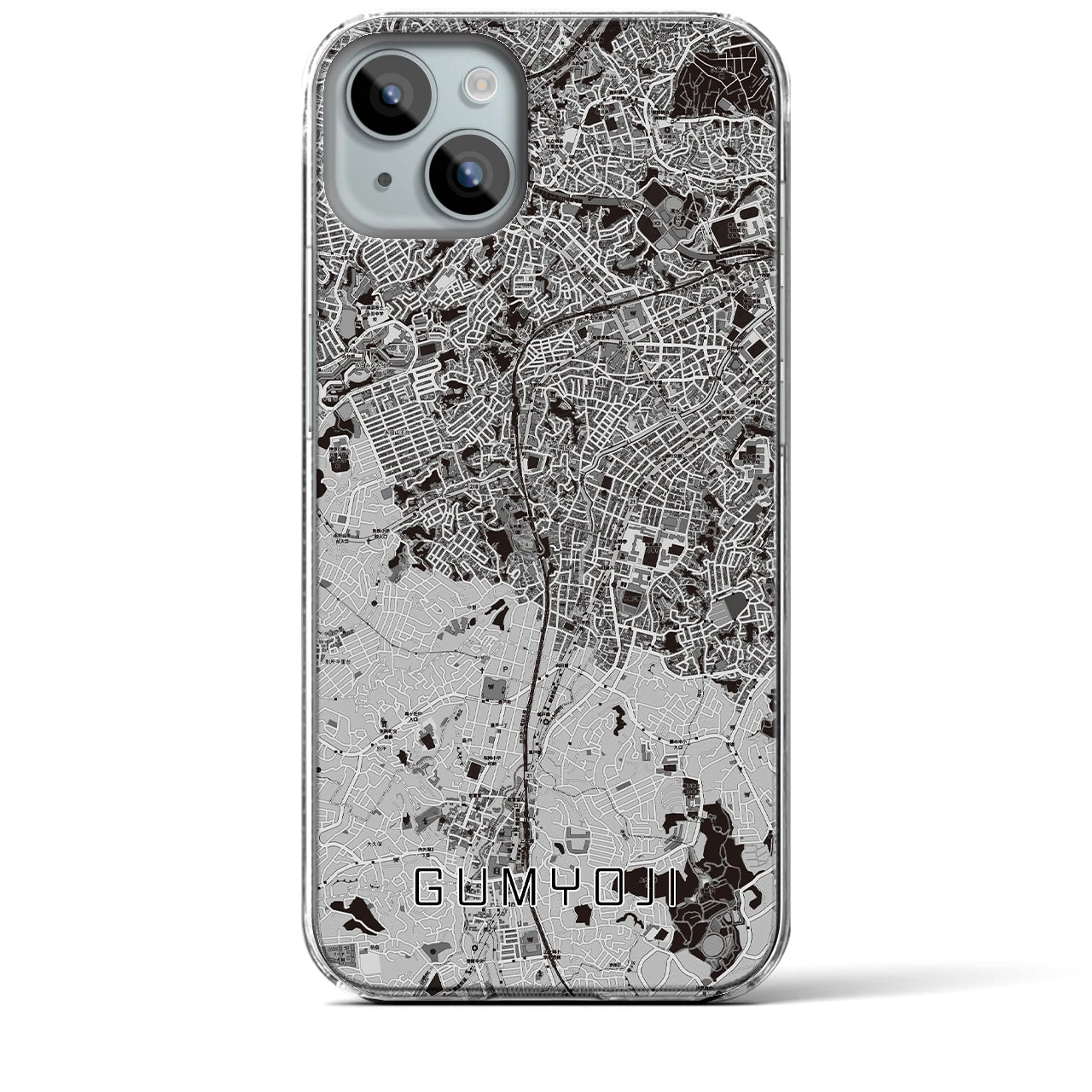 【弘明寺(神奈川県)】地図柄iPhoneケース(クリアタイプ)