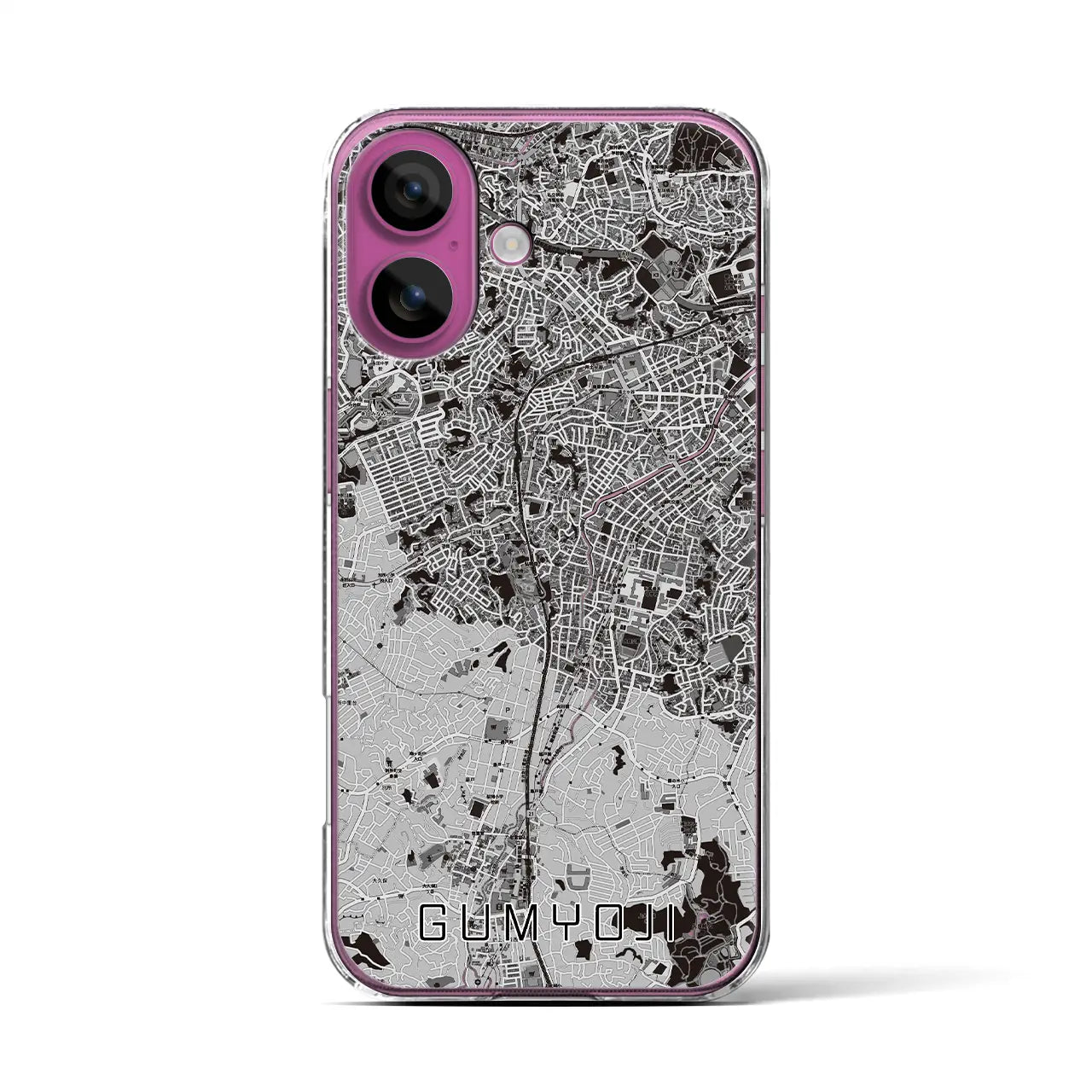 【弘明寺(神奈川県)】地図柄iPhoneケース(クリアタイプ)