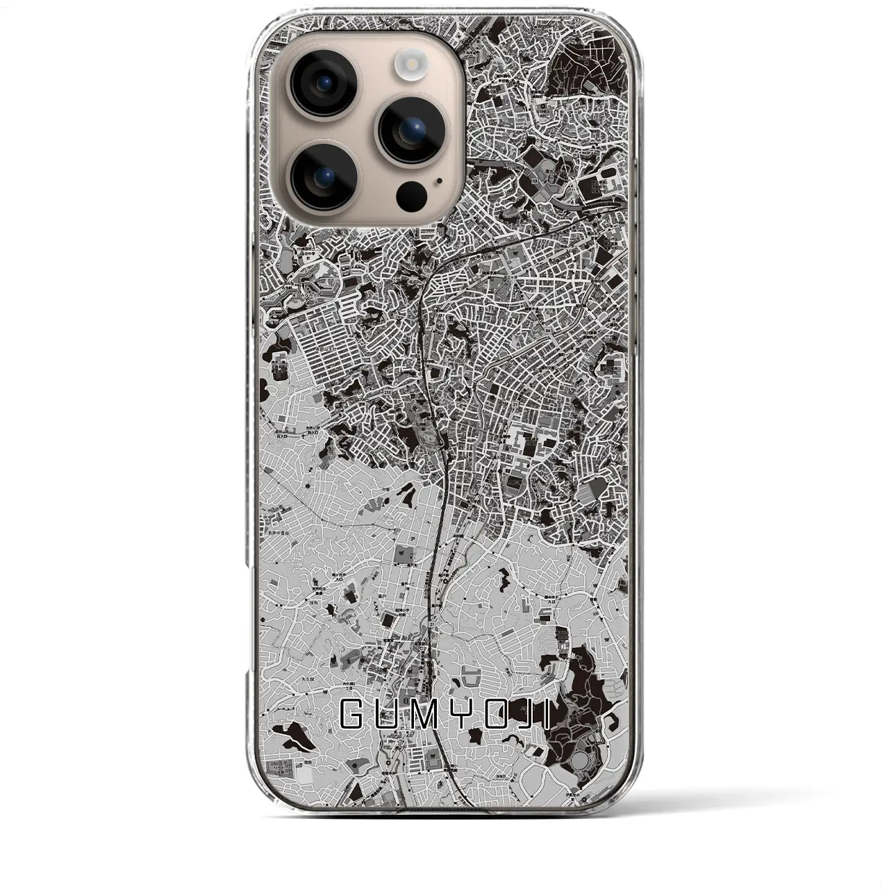 【弘明寺(神奈川県)】地図柄iPhoneケース(クリアタイプ)