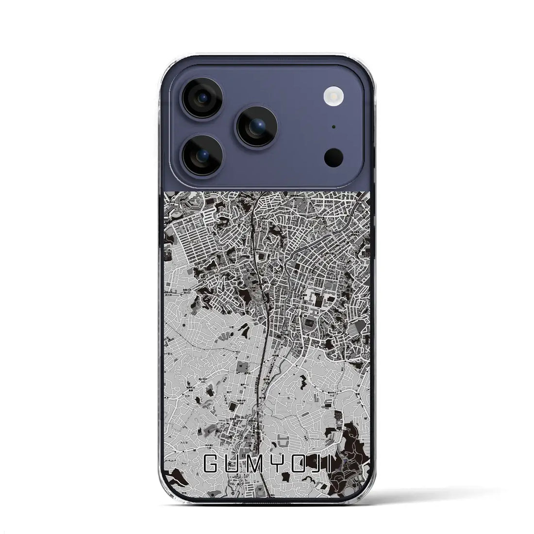 【弘明寺(神奈川県)】地図柄iPhoneケース(クリアタイプ)