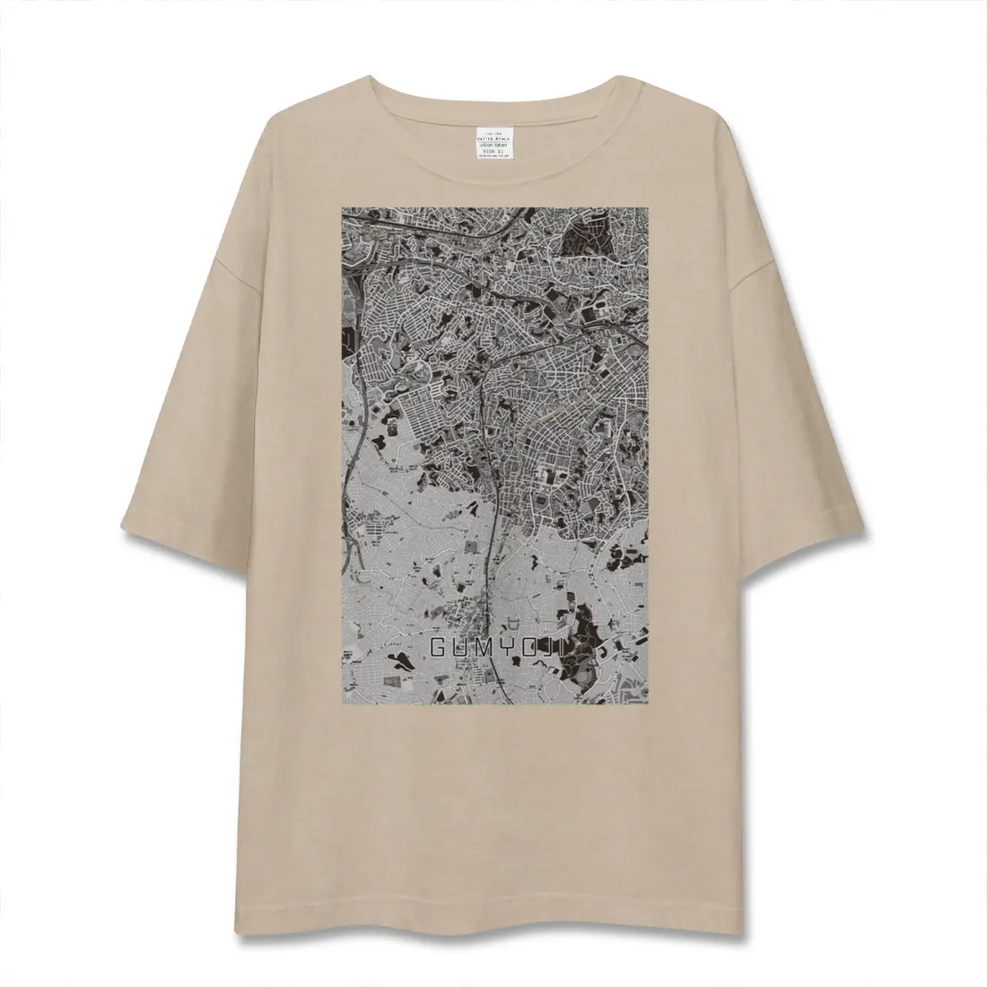 【弘明寺(神奈川県)】地図柄ビッグシルエットTシャツ