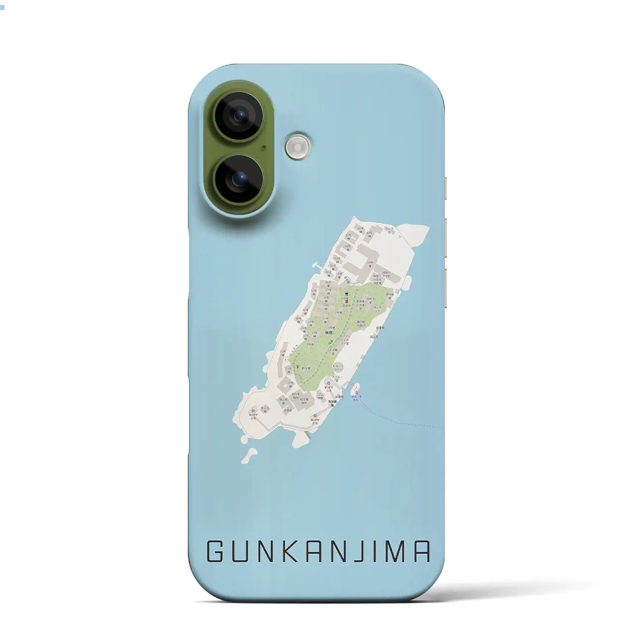 【軍艦島(長崎県)】地図柄iPhoneケース(バックカバータイプ)ナチュラル・iPhone 17 Pro Max 用