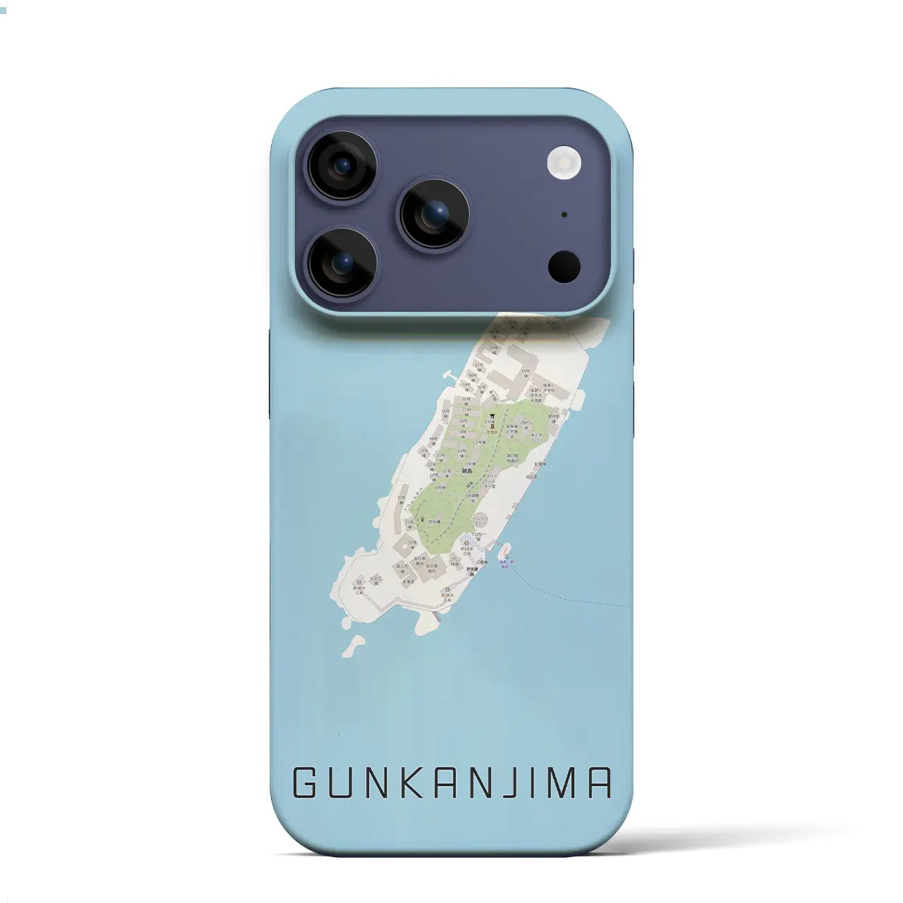 【軍艦島(長崎県)】地図柄iPhoneケース(バックカバータイプ)