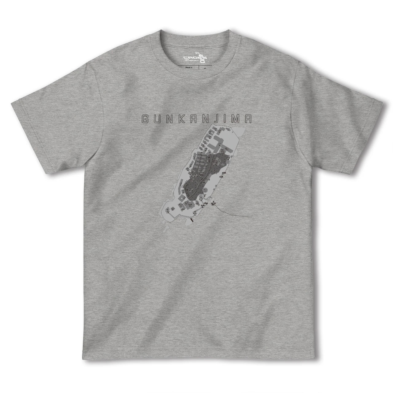 【軍艦島(長崎県)】地図柄ヘビーウェイトTシャツ