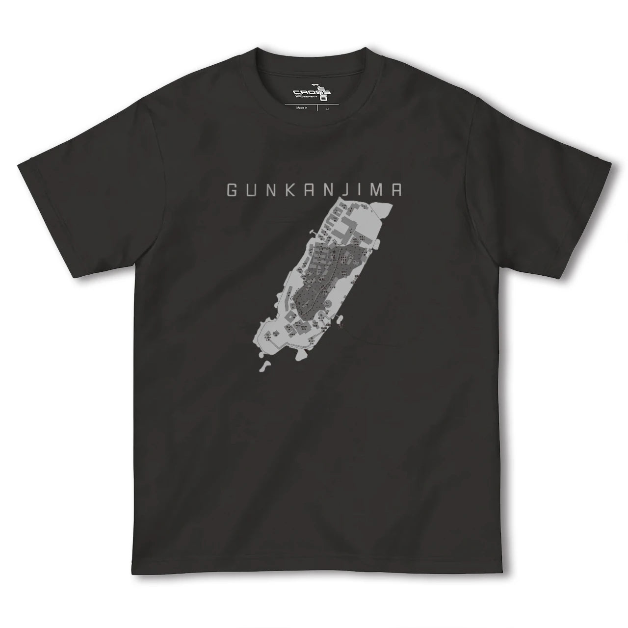 【軍艦島(長崎県)】地図柄ヘビーウェイトTシャツ