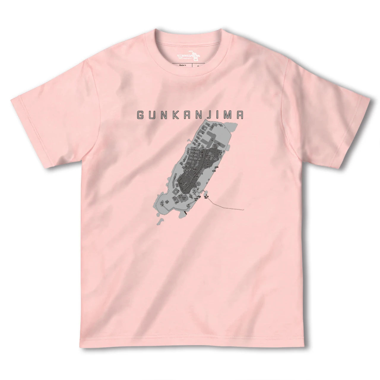 【軍艦島(長崎県)】地図柄ヘビーウェイトTシャツ