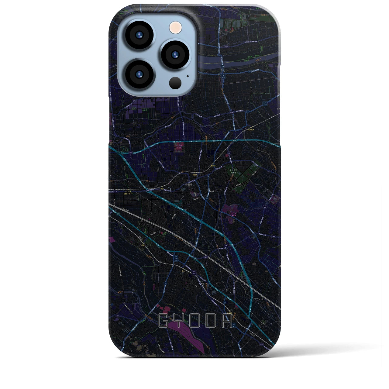 【行田(埼玉県)】地図柄iPhoneケース(バックカバータイプ)