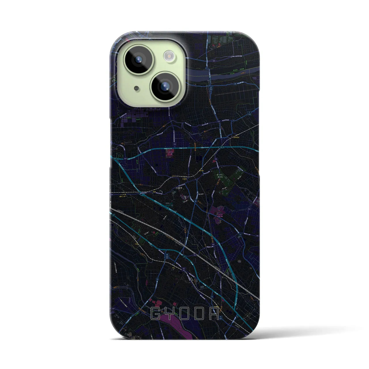 【行田(埼玉県)】地図柄iPhoneケース(バックカバータイプ)