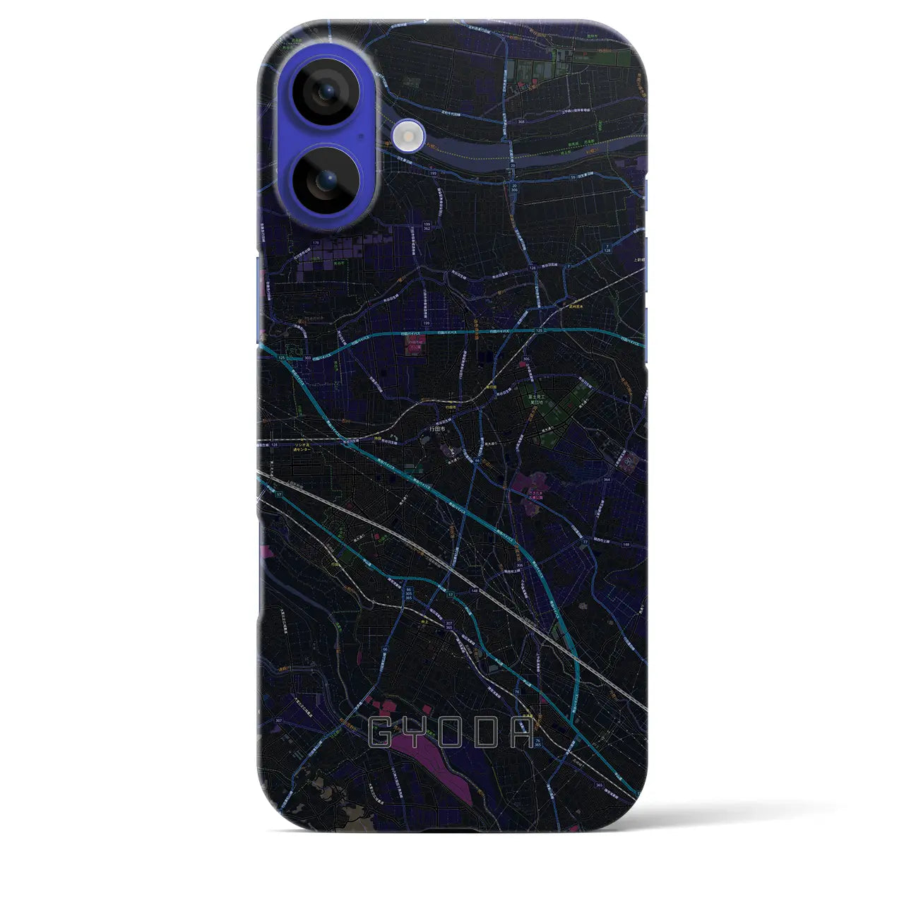 【行田(埼玉県)】地図柄iPhoneケース(バックカバータイプ)