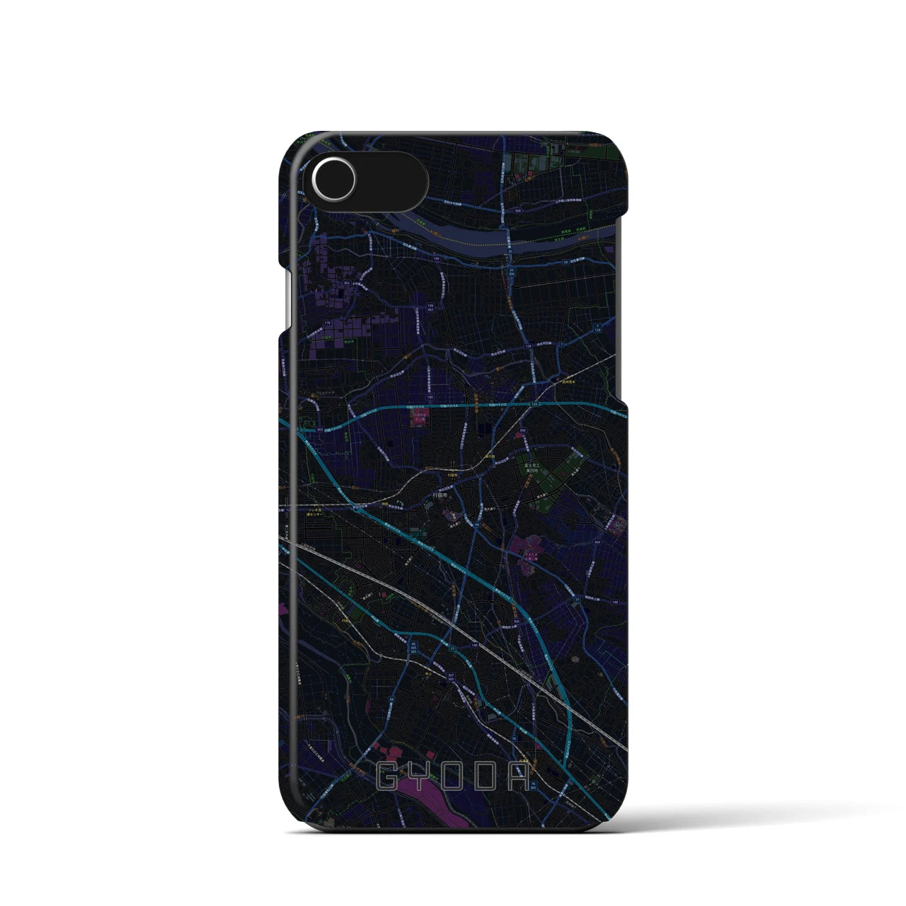 【行田(埼玉県)】地図柄iPhoneケース(バックカバータイプ)