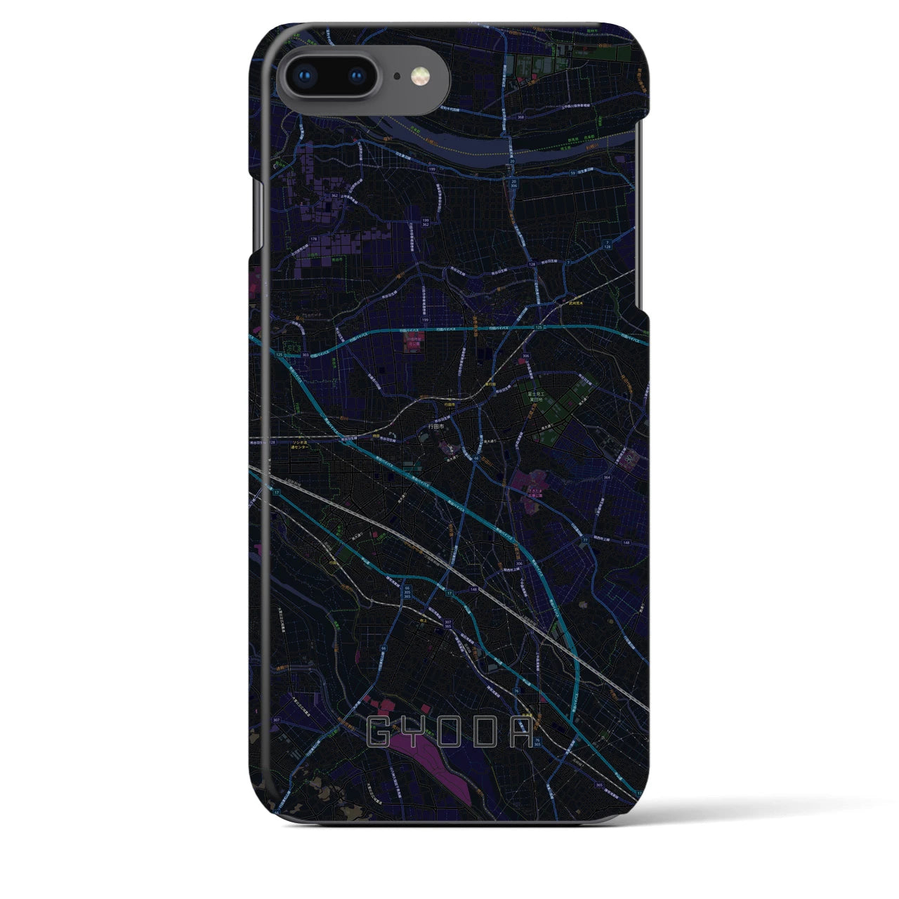 【行田(埼玉県)】地図柄iPhoneケース(バックカバータイプ)