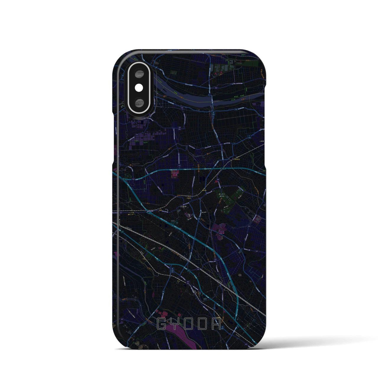 【行田(埼玉県)】地図柄iPhoneケース(バックカバータイプ)