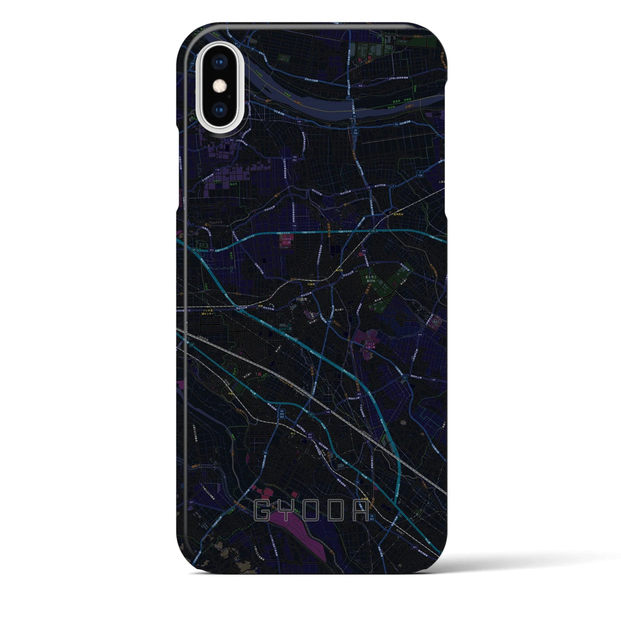 【行田(埼玉県)】地図柄iPhoneケース(バックカバータイプ)