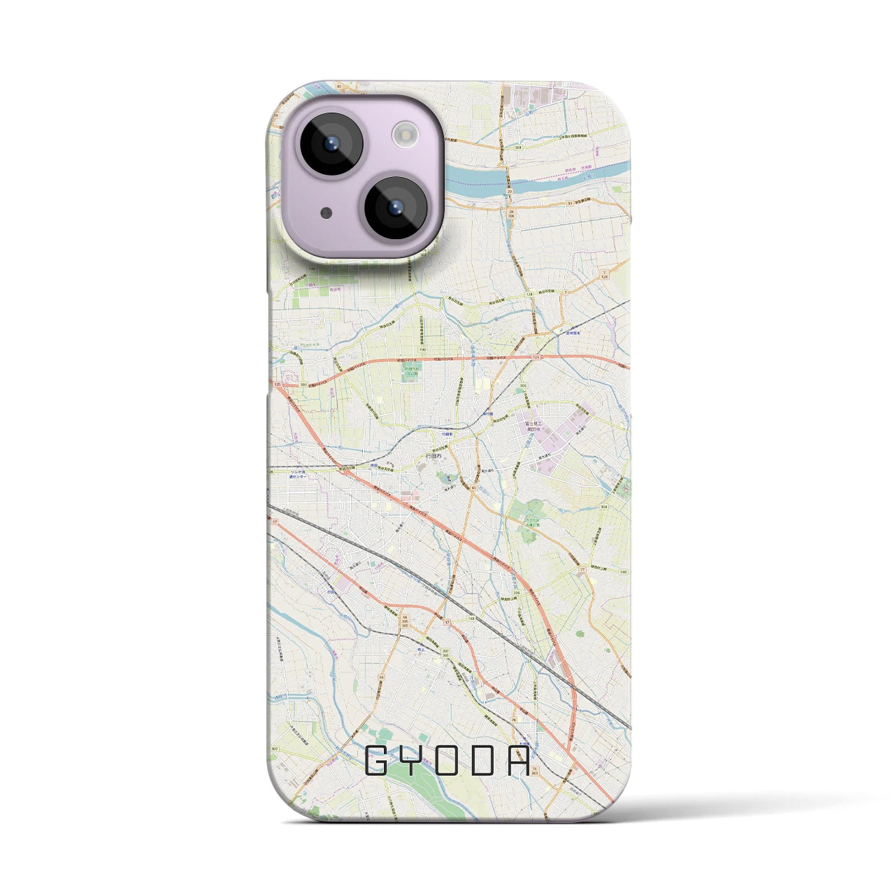 【行田(埼玉県)】地図柄iPhoneケース(バックカバータイプ)