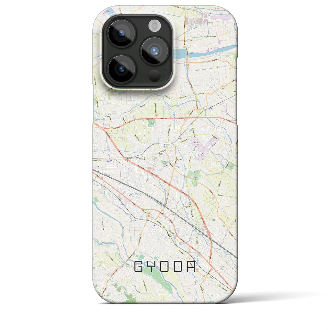 【行田(埼玉県)】地図柄iPhoneケース(バックカバータイプ)