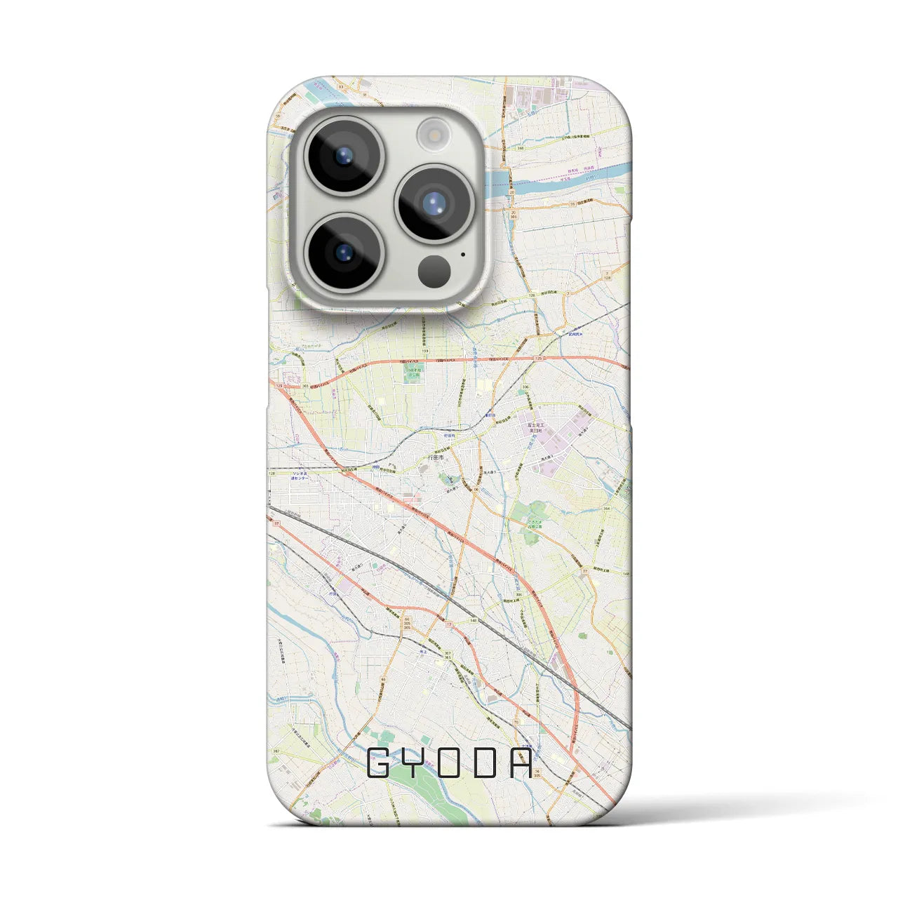 【行田(埼玉県)】地図柄iPhoneケース(バックカバータイプ)