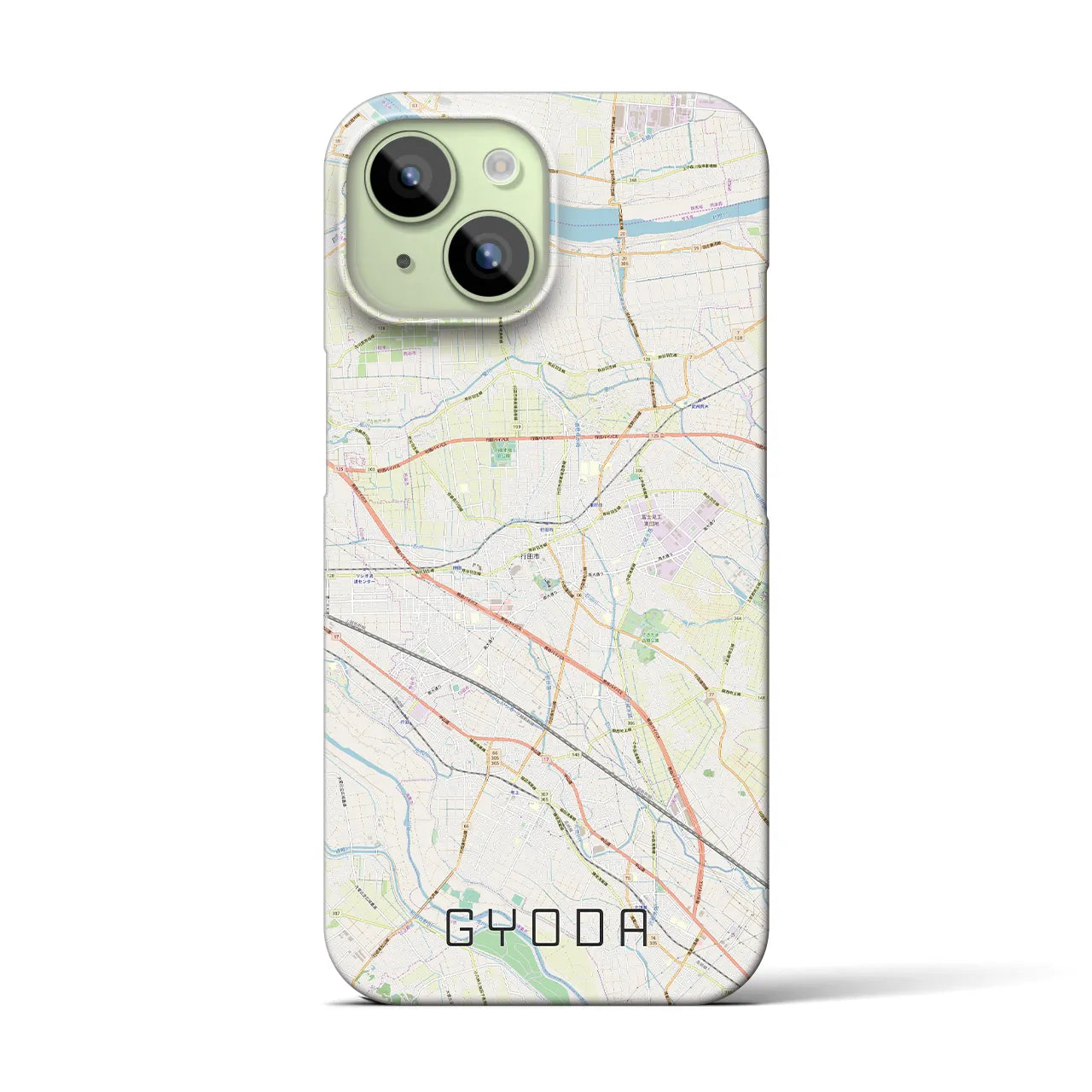 【行田(埼玉県)】地図柄iPhoneケース(バックカバータイプ)