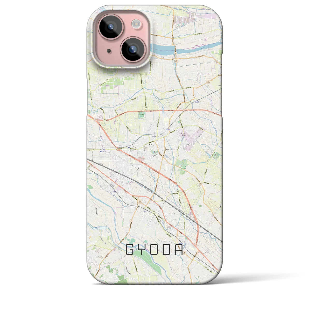 【行田(埼玉県)】地図柄iPhoneケース(バックカバータイプ)