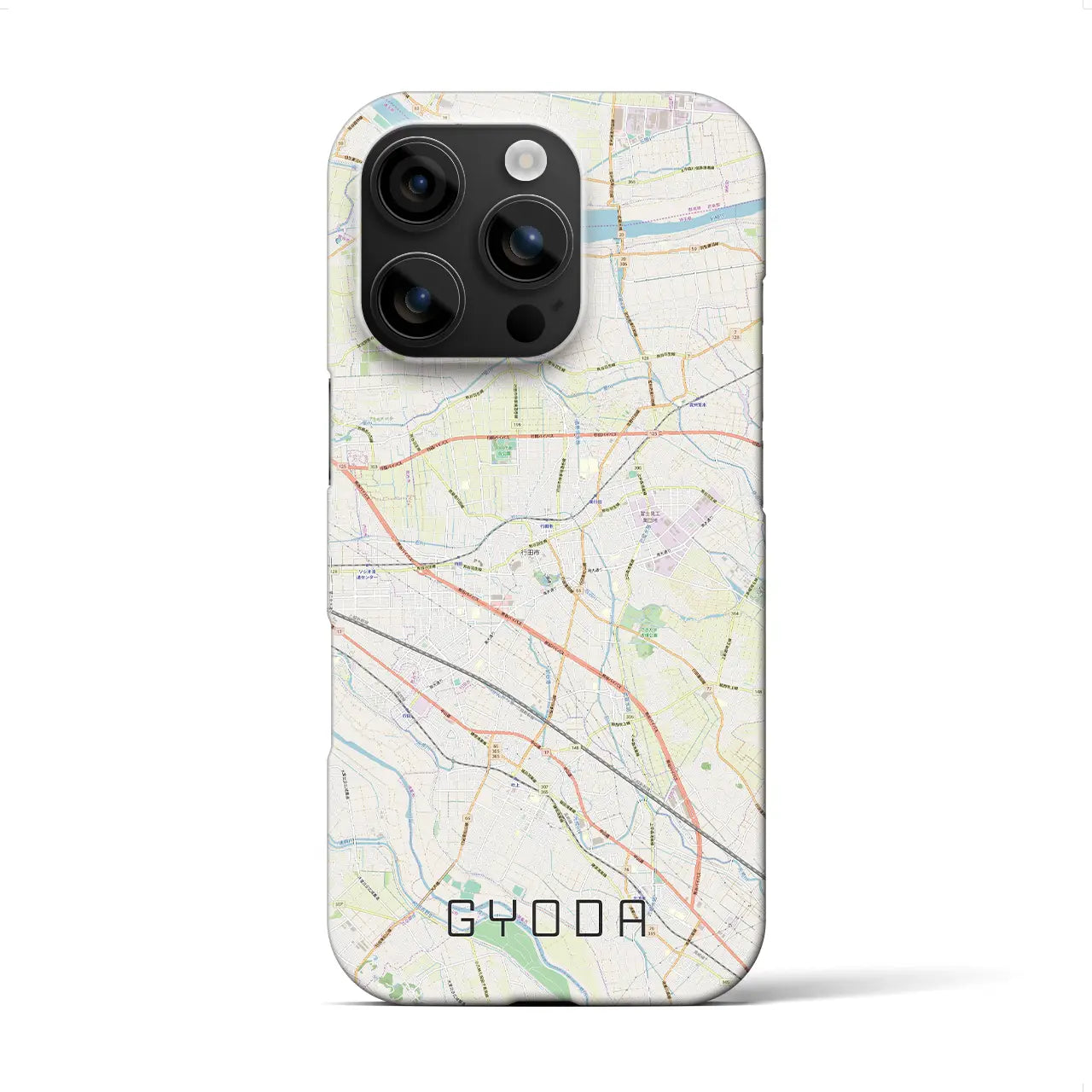 【行田(埼玉県)】地図柄iPhoneケース(バックカバータイプ)