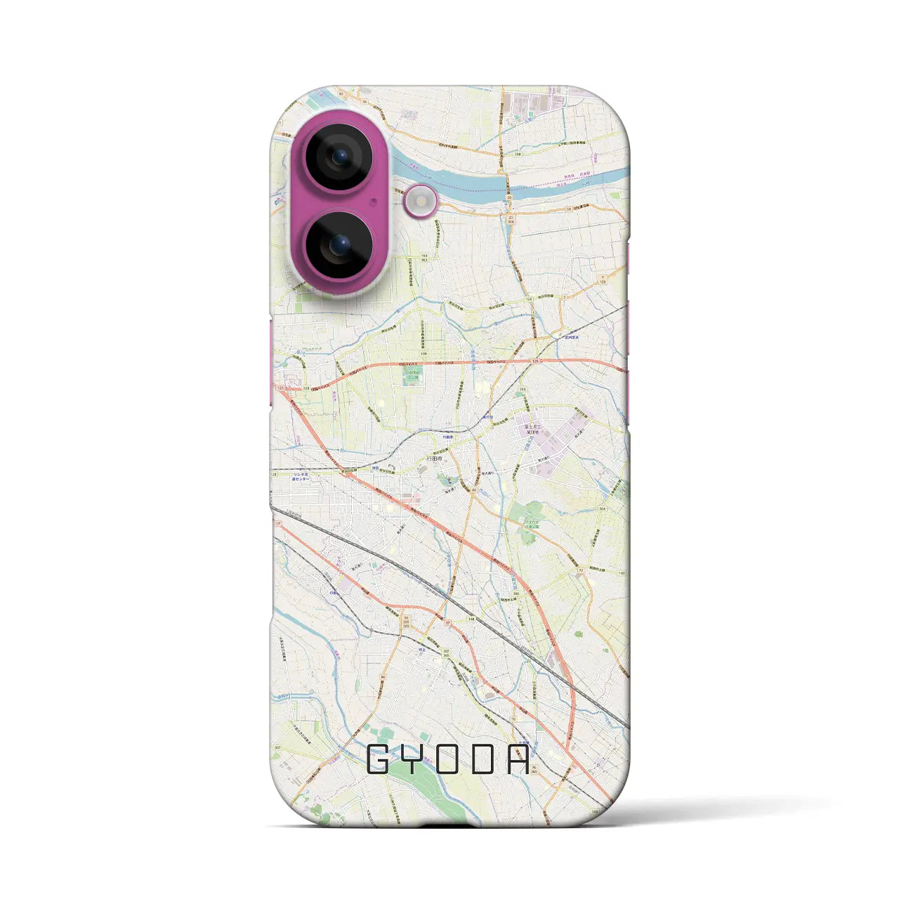 【行田(埼玉県)】地図柄iPhoneケース(バックカバータイプ)
