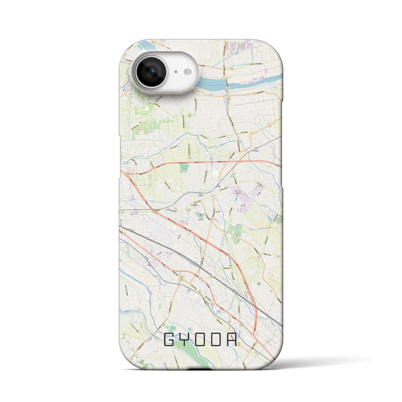 【行田(埼玉県)】地図柄iPhoneケース(バックカバータイプ)