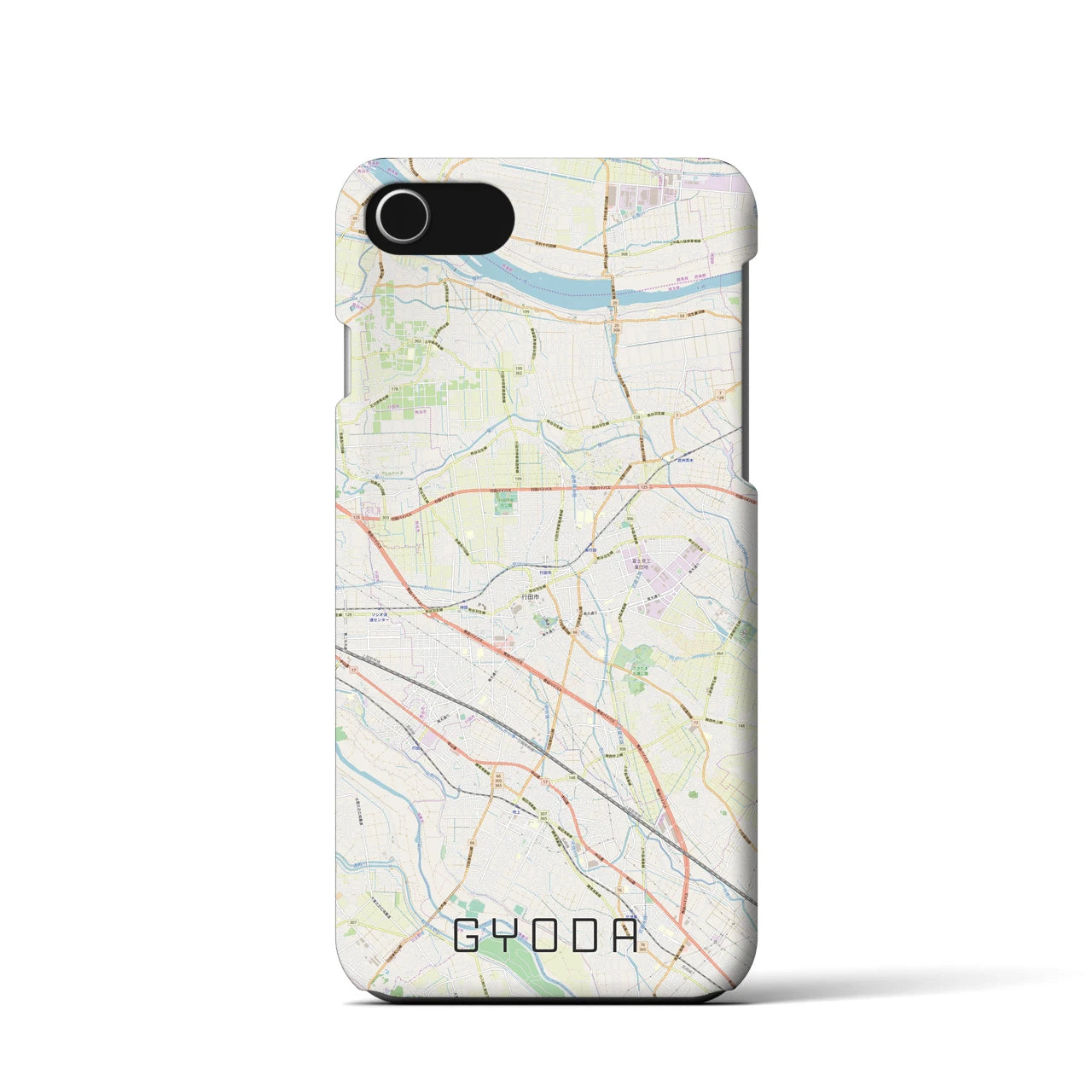 【行田(埼玉県)】地図柄iPhoneケース(バックカバータイプ)