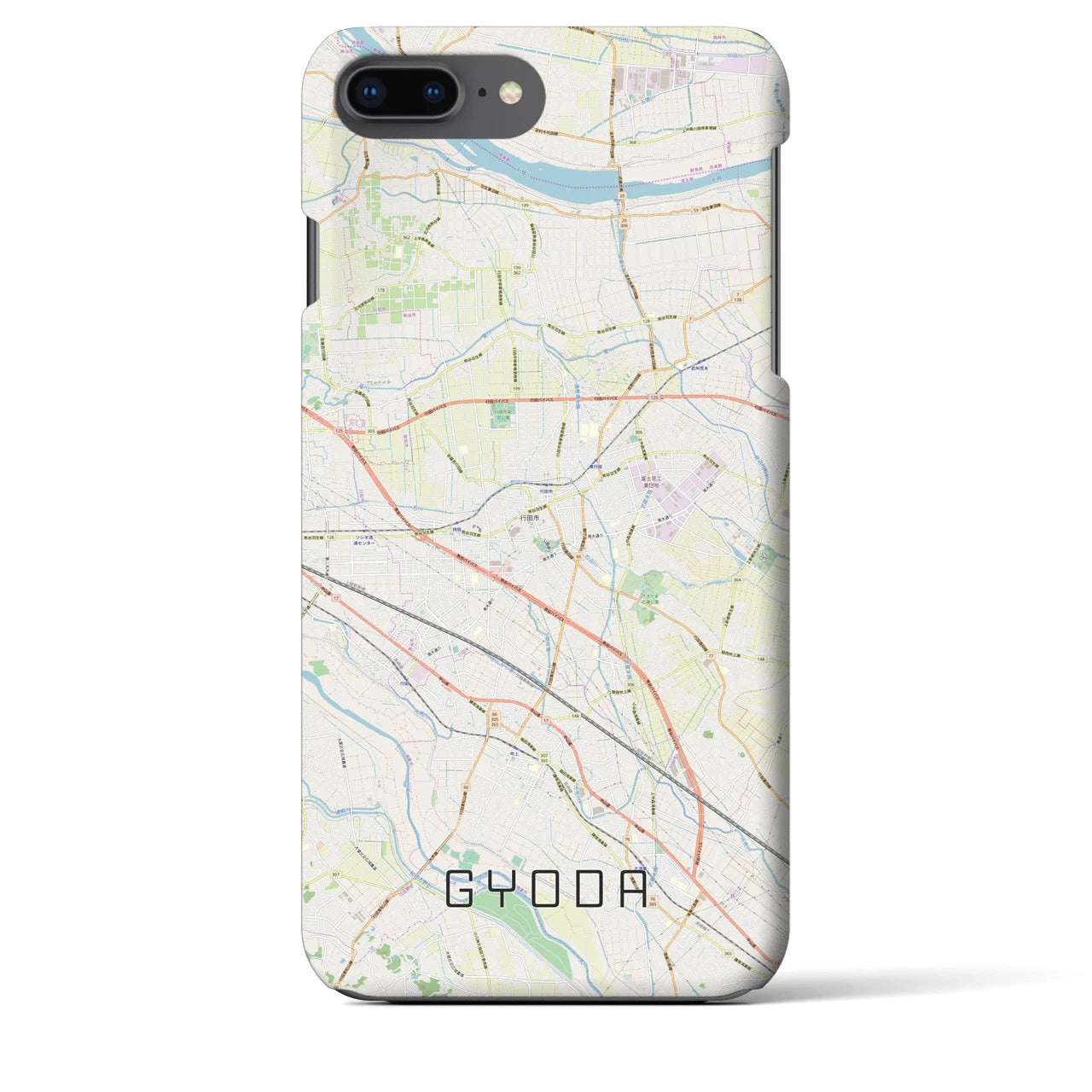 【行田(埼玉県)】地図柄iPhoneケース(バックカバータイプ)