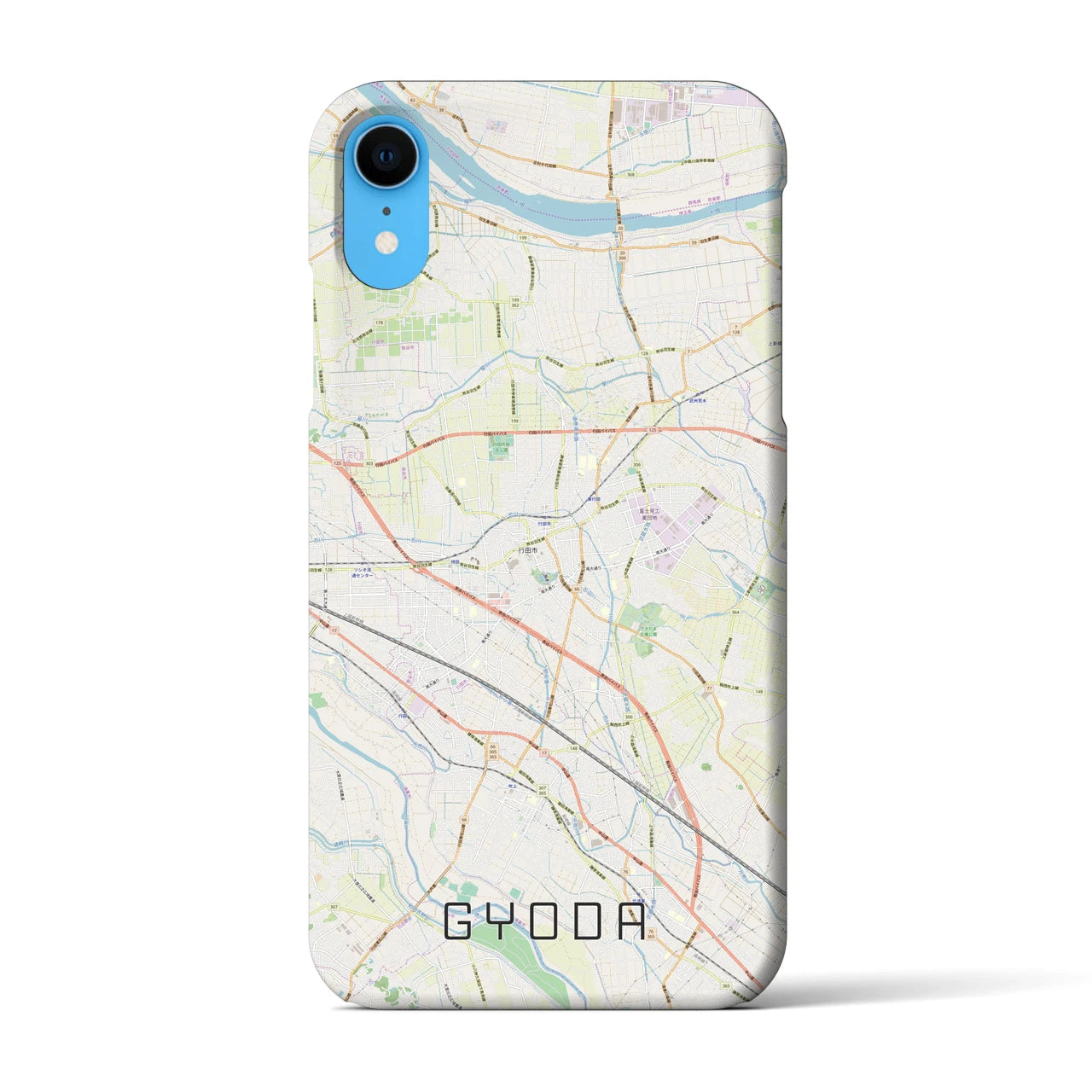 【行田(埼玉県)】地図柄iPhoneケース(バックカバータイプ)