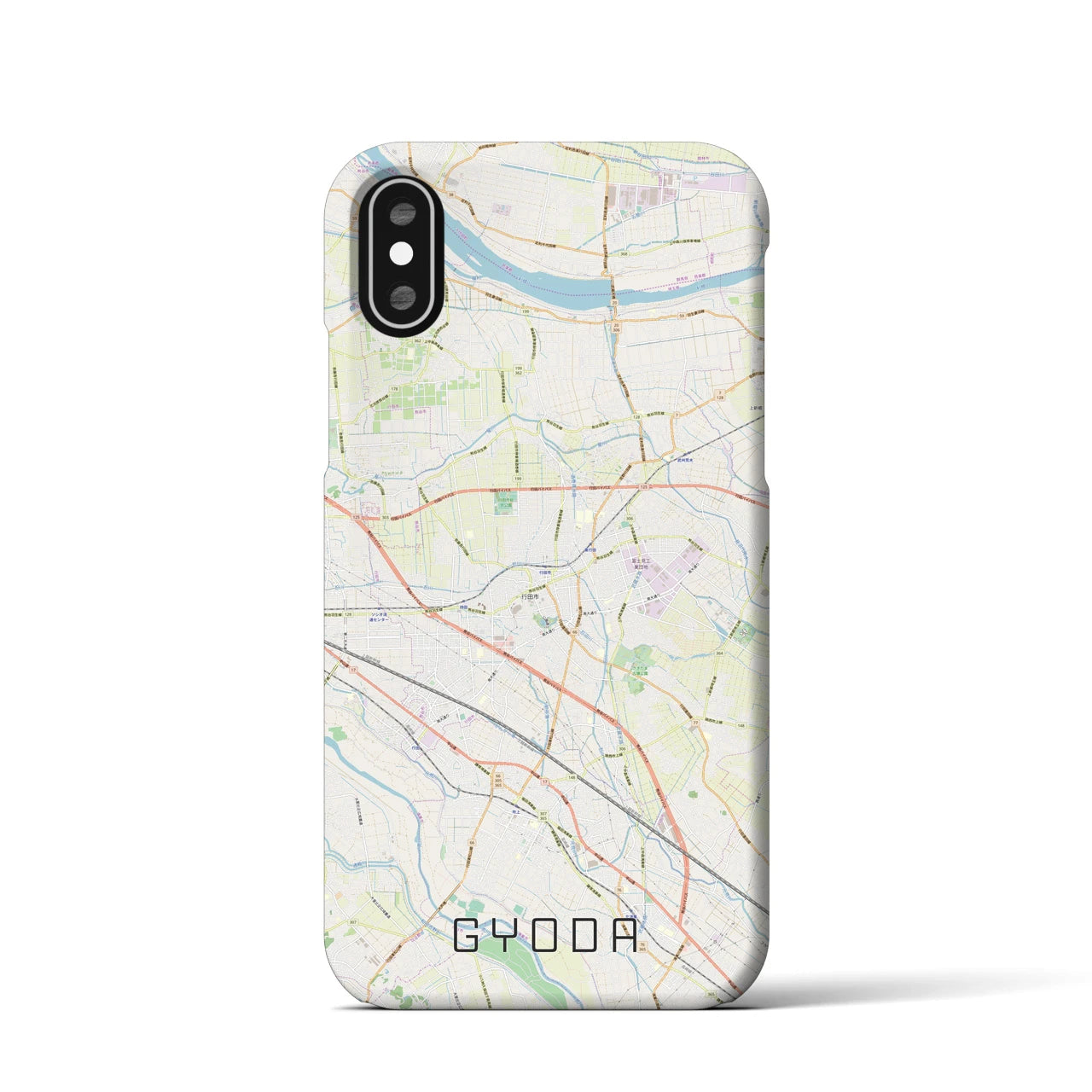 【行田(埼玉県)】地図柄iPhoneケース(バックカバータイプ)