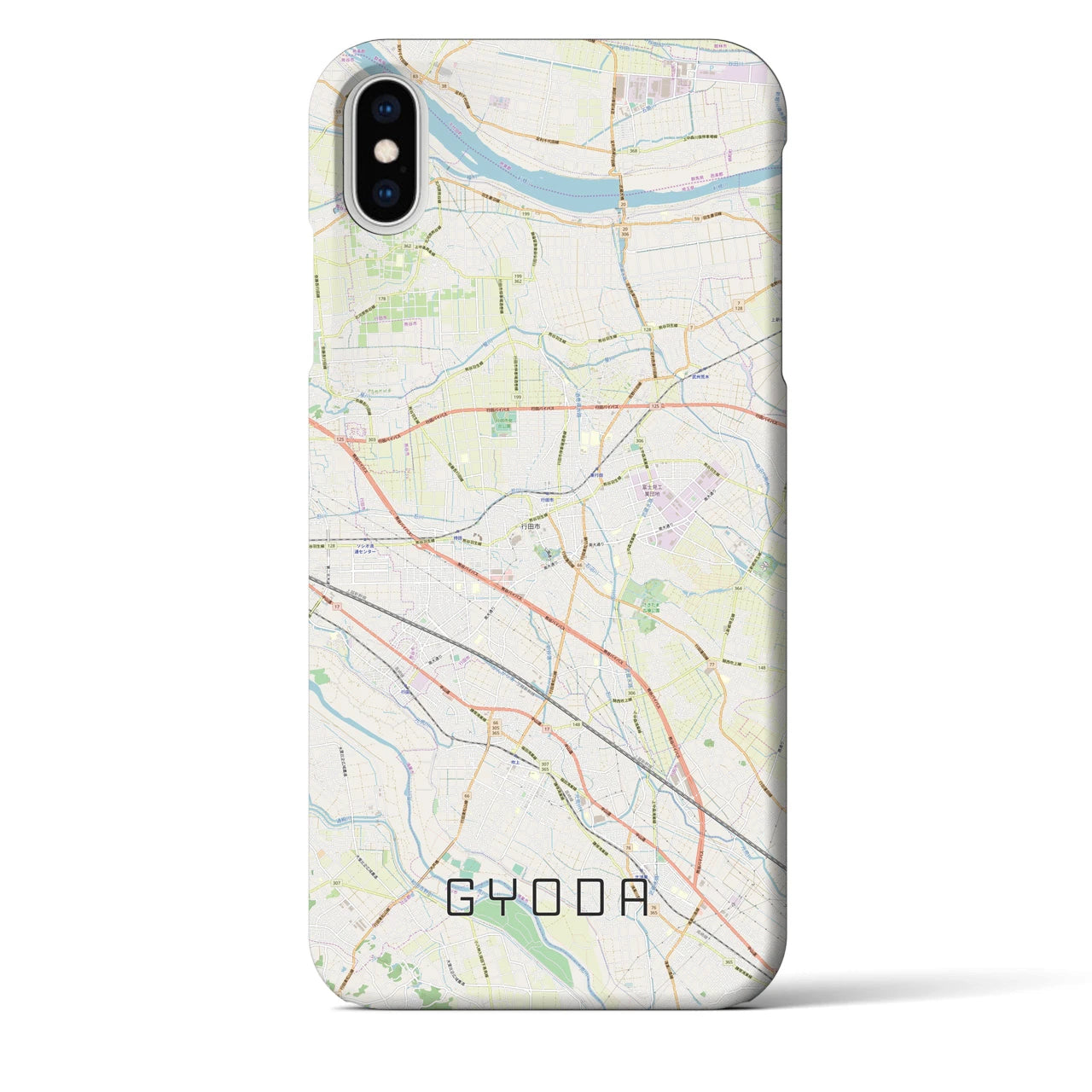 【行田(埼玉県)】地図柄iPhoneケース(バックカバータイプ)