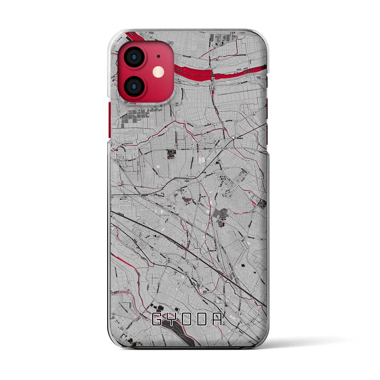 【行田(埼玉県)】地図柄iPhoneケース(クリアタイプ)