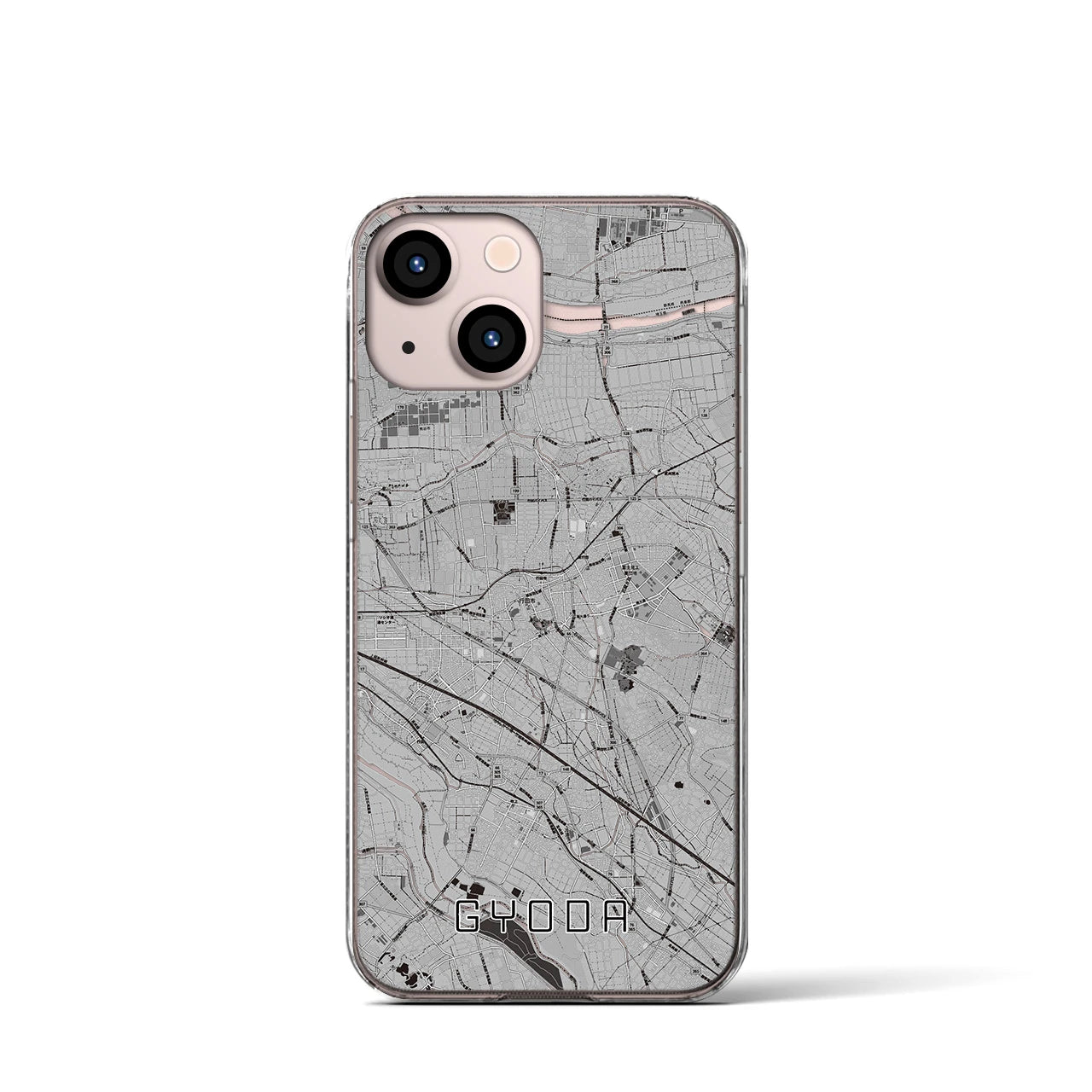 【行田(埼玉県)】地図柄iPhoneケース(クリアタイプ)