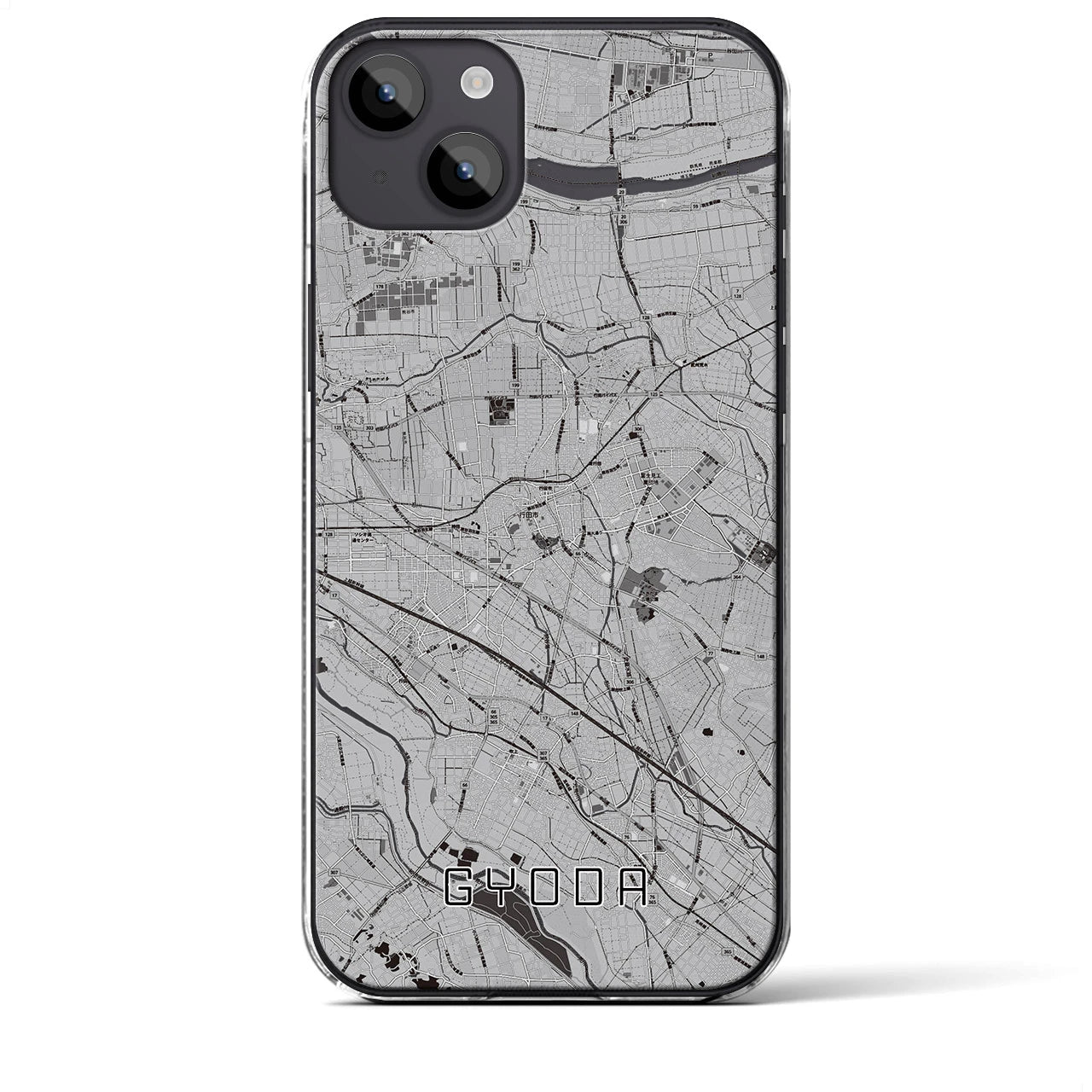 【行田(埼玉県)】地図柄iPhoneケース(クリアタイプ)