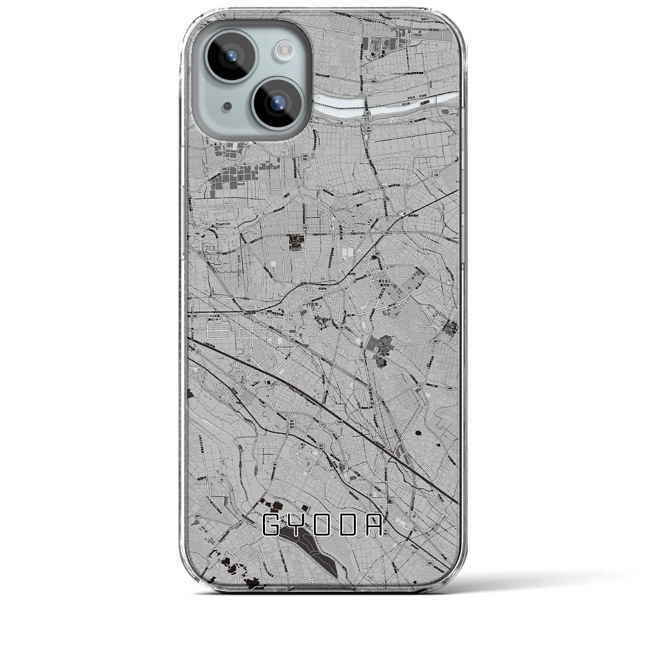 【行田(埼玉県)】地図柄iPhoneケース(クリアタイプ)