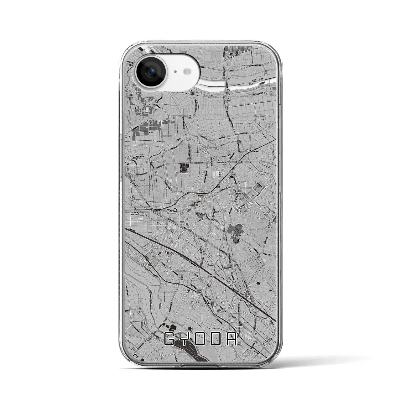 【行田(埼玉県)】地図柄iPhoneケース(クリアタイプ)