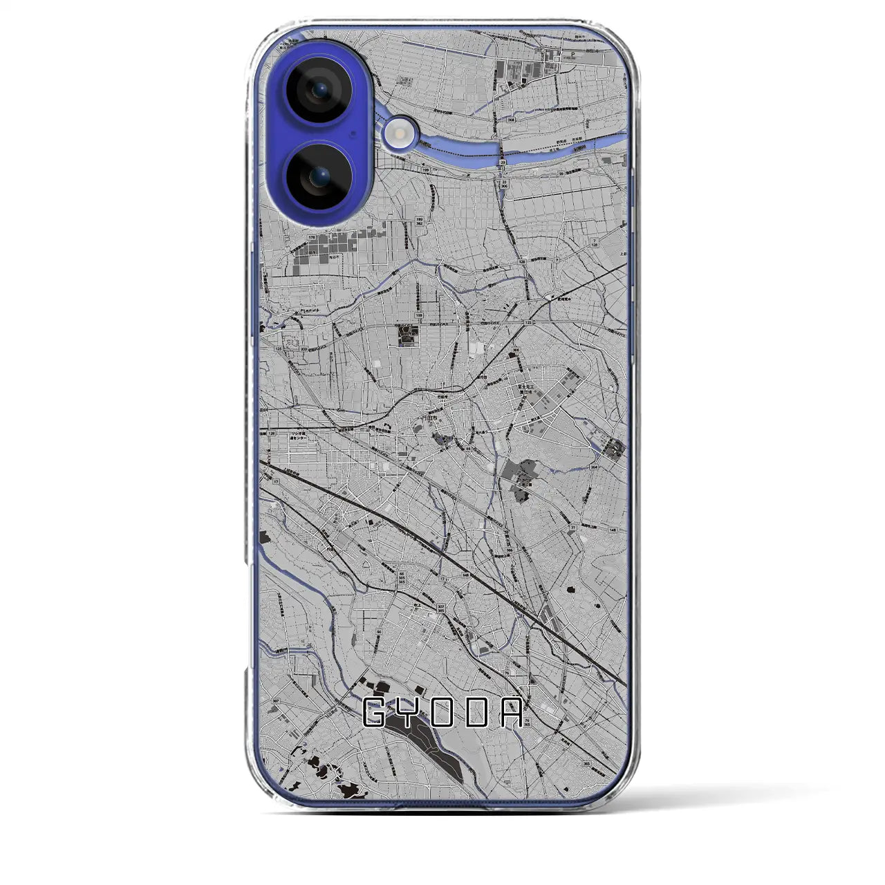 【行田(埼玉県)】地図柄iPhoneケース(クリアタイプ)