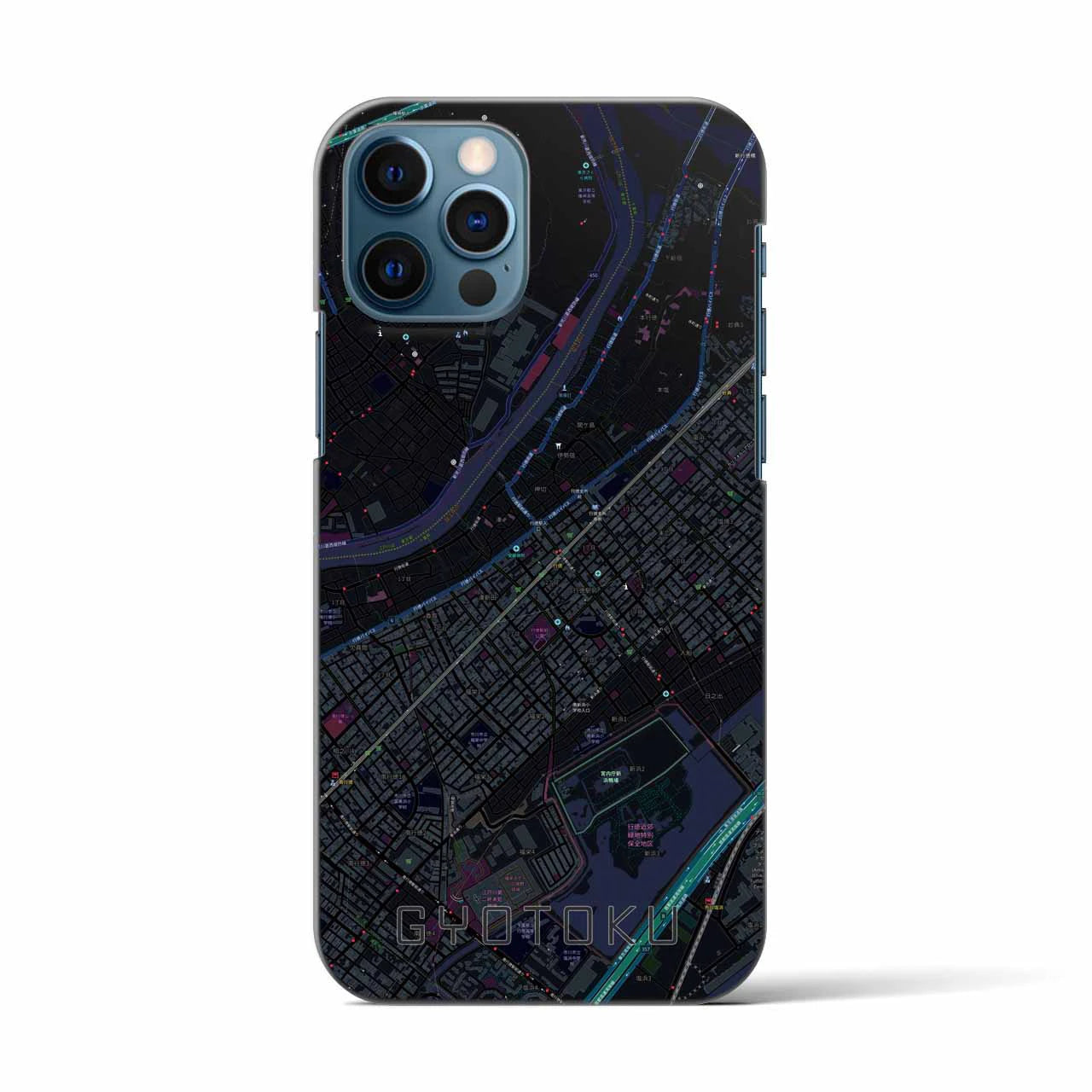 【行徳(千葉県)】地図柄iPhoneケース(バックカバータイプ)