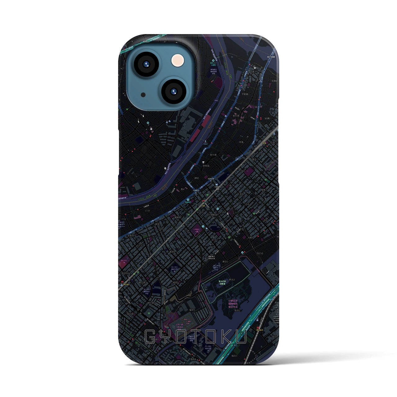 【行徳(千葉県)】地図柄iPhoneケース(バックカバータイプ)
