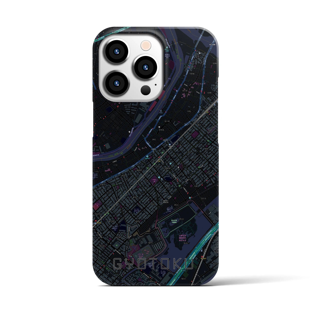 【行徳(千葉県)】地図柄iPhoneケース(バックカバータイプ)