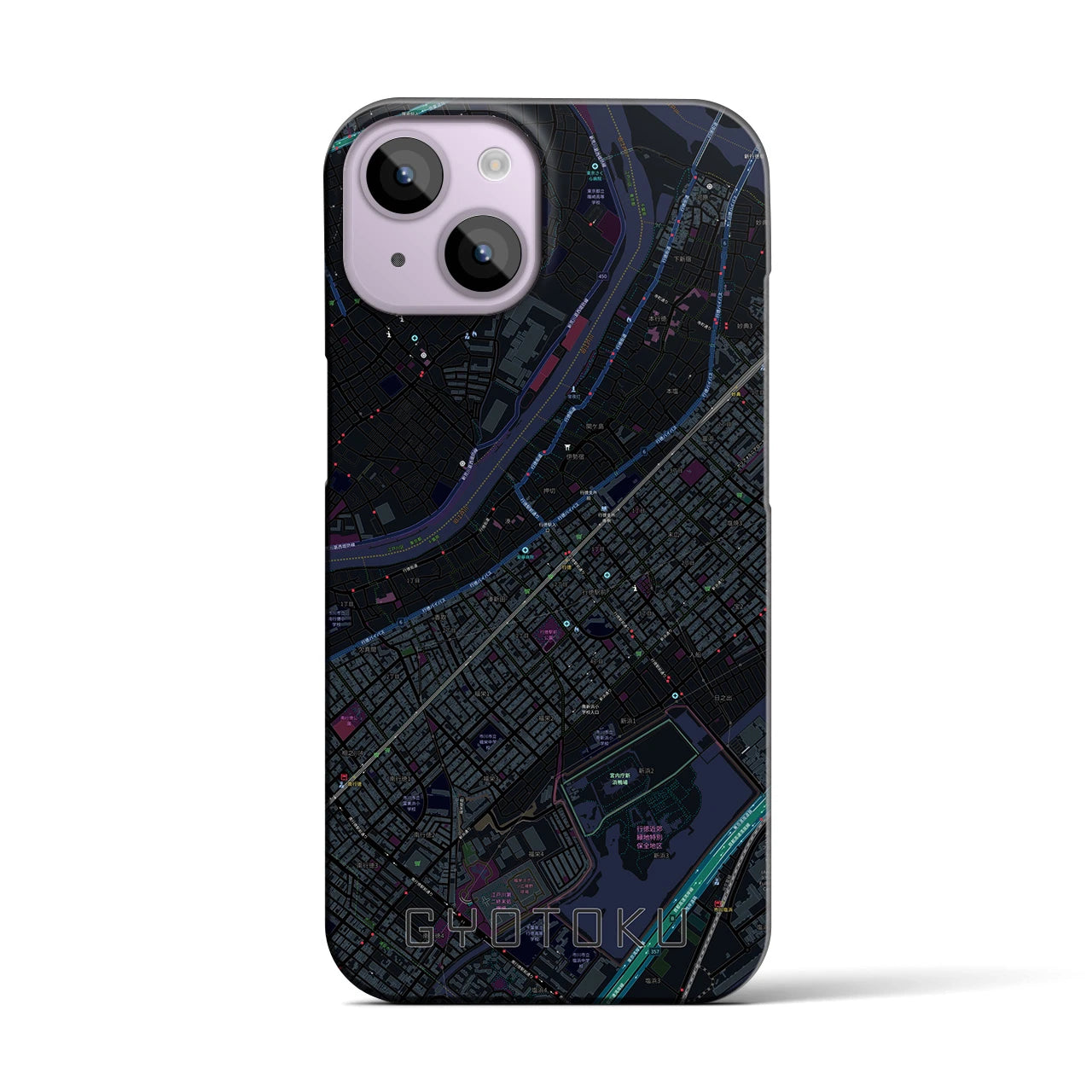 【行徳(千葉県)】地図柄iPhoneケース(バックカバータイプ)