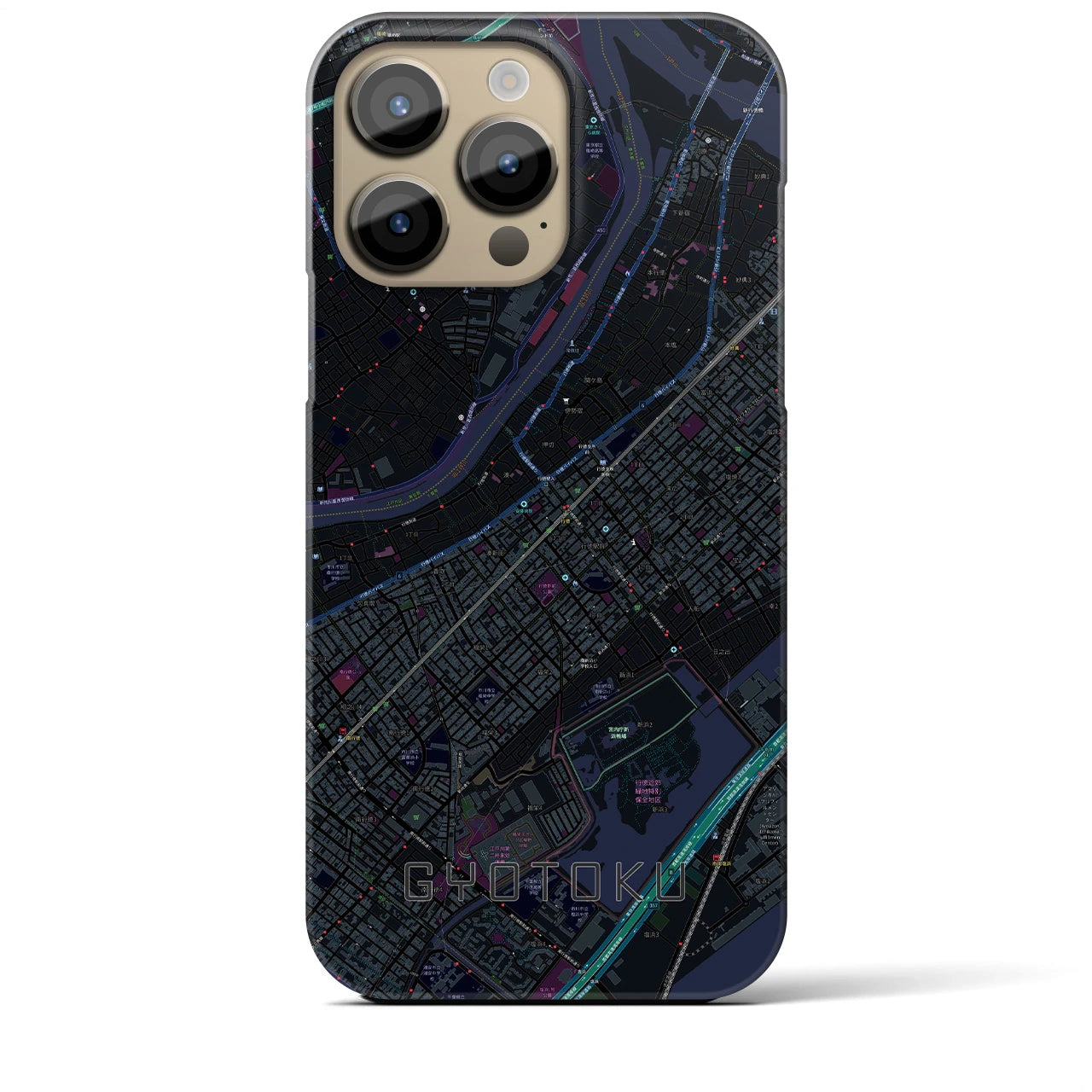 【行徳(千葉県)】地図柄iPhoneケース(バックカバータイプ)