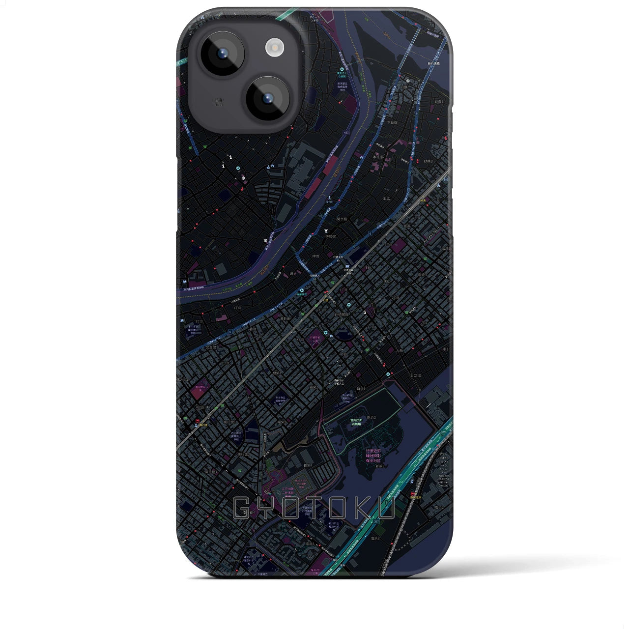 【行徳(千葉県)】地図柄iPhoneケース(バックカバータイプ)