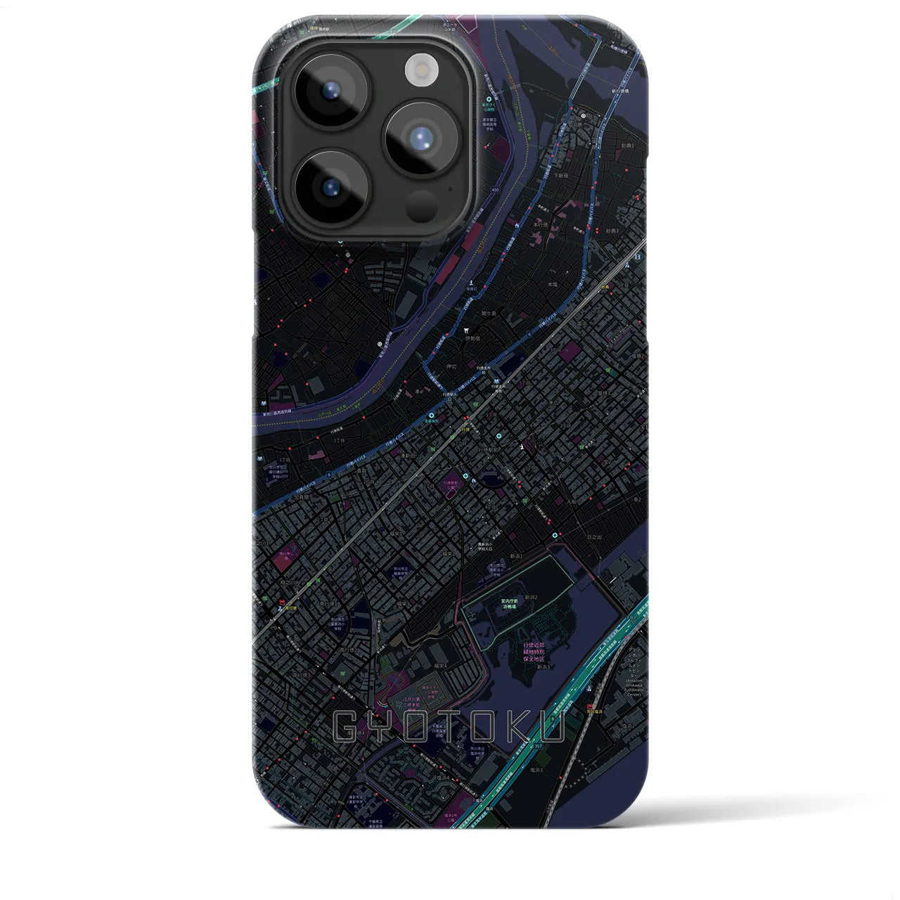 【行徳(千葉県)】地図柄iPhoneケース(バックカバータイプ)