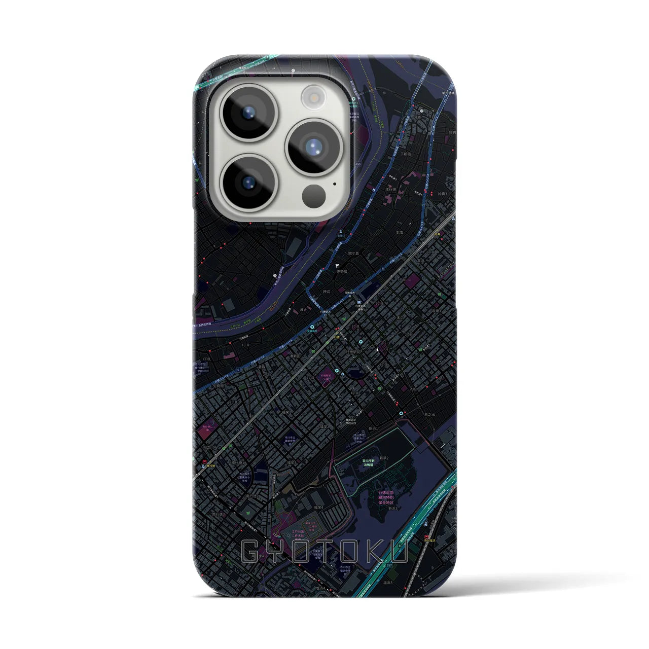 【行徳(千葉県)】地図柄iPhoneケース(バックカバータイプ)