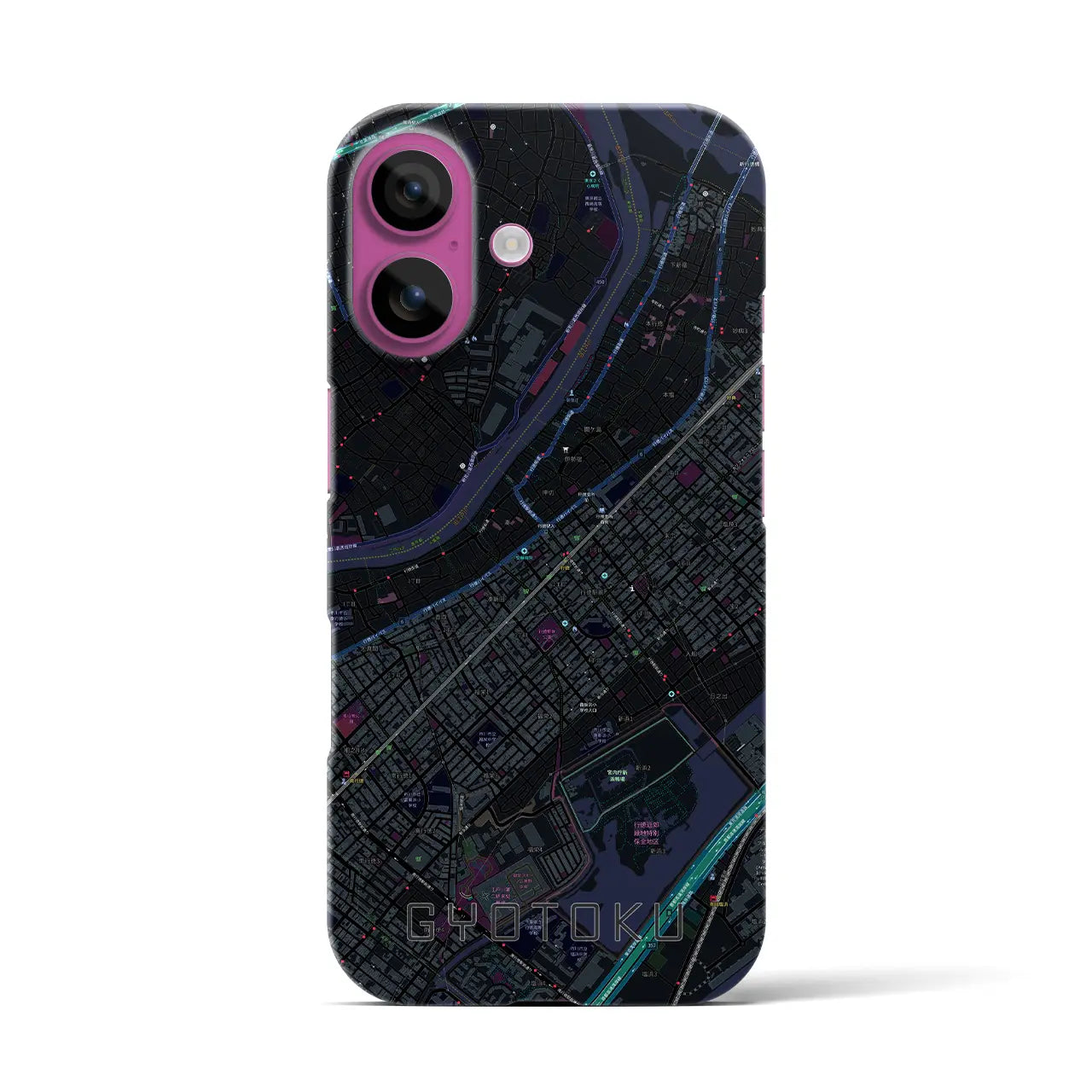 【行徳(千葉県)】地図柄iPhoneケース(バックカバータイプ)